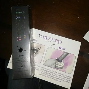 Vamp stamp, vortex black vink, and angled brush